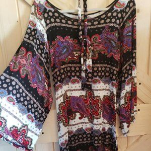 Rustic West Bell sleeve Tunic dress (S/M)
